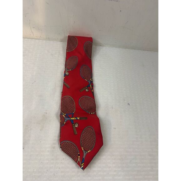 Ichthy's 100 silk Tennis ball tie - Picture 2 of 7